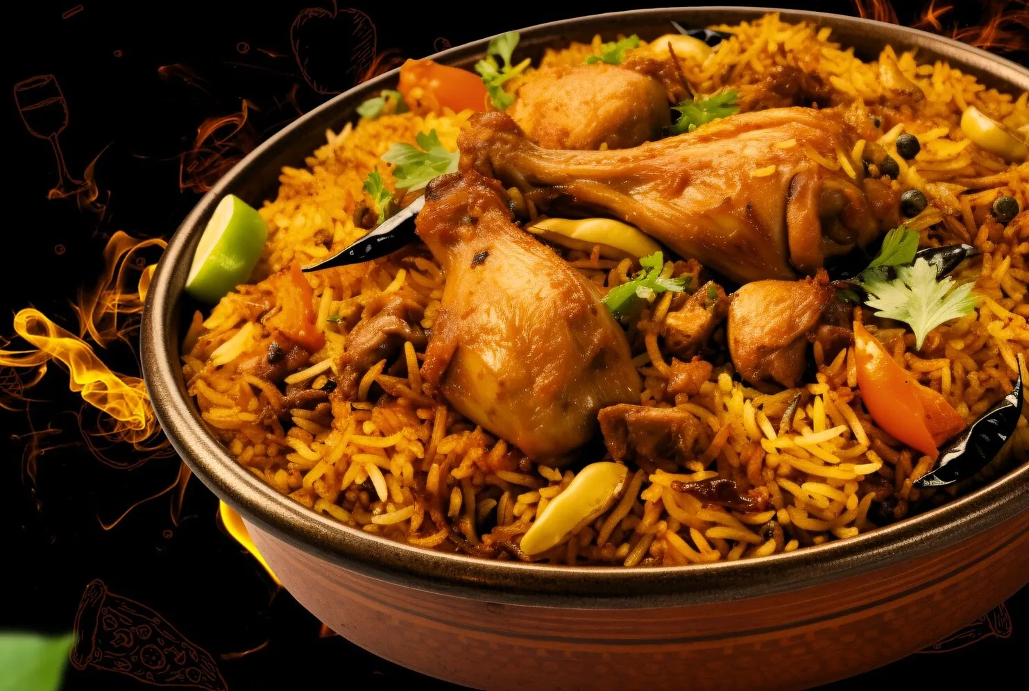 Authentic Chicken Biryani at Masala Tree Edmonton in Edmonton